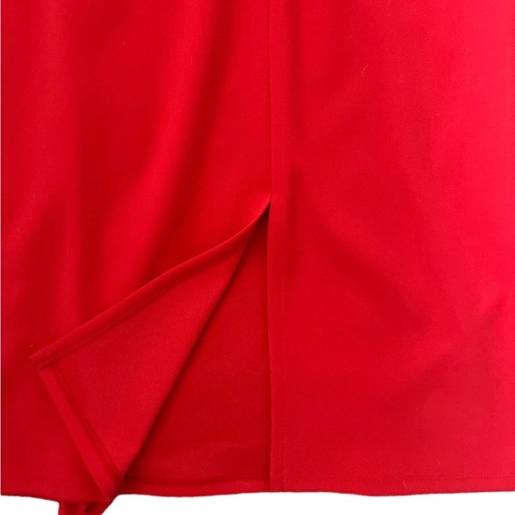 Topshop Red Orange Ruffle Cocktail Midi Sleeveless Dress 12 - Picture 13 of 15